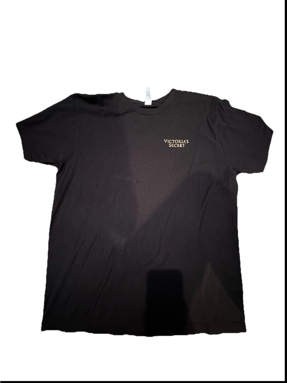 Authentic Victoria Secret fashion show Black Cotton T-Shirt